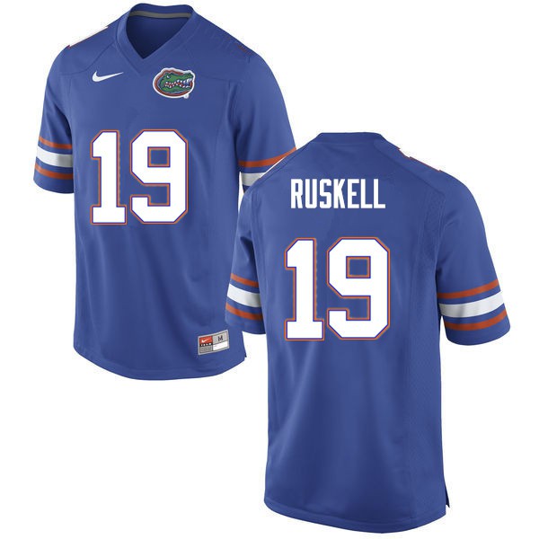 Men #19 Jack Ruskell Florida Gators College Football Jerseys Blue